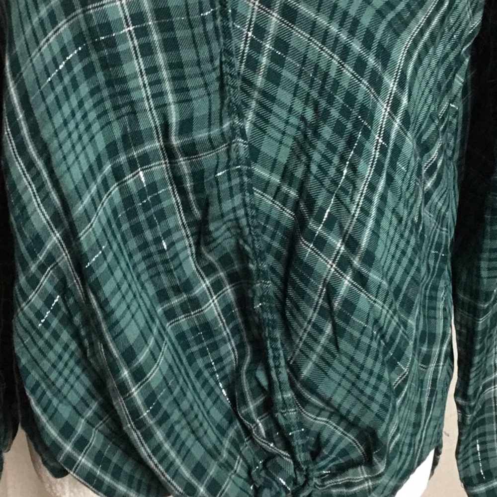 Rock & Republic Plaid Top M - Picture 4 of 8